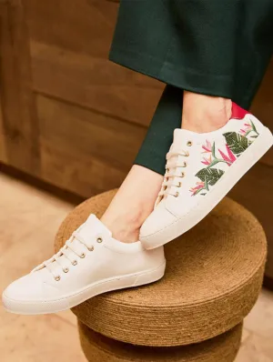 Virevolte Recycled Grain Leather Vegan Sneakers | Tropical Rose