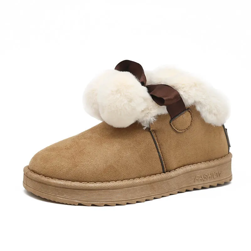 Winter Suede Flat Cute Ankle Boots