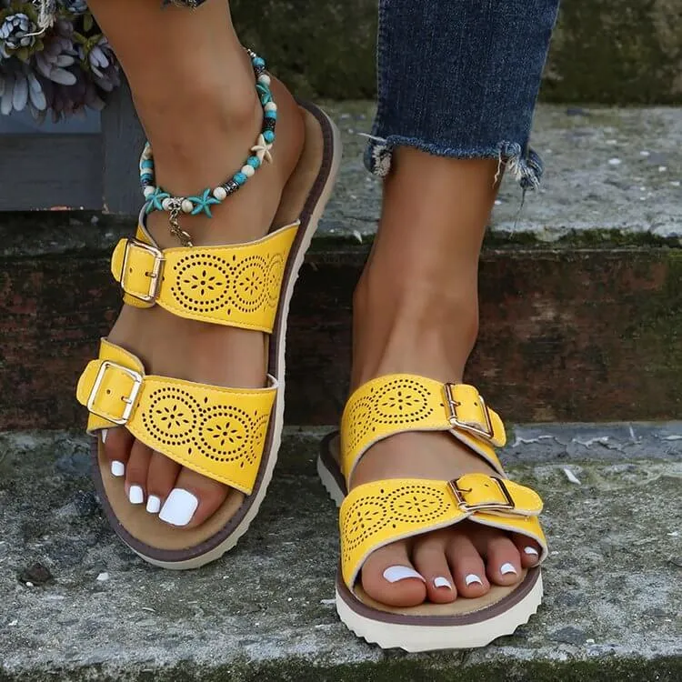 Women Mule Open Toe Sandals Summer Slides