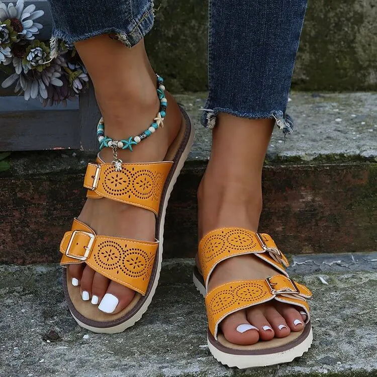 Women Mule Open Toe Sandals Summer Slides