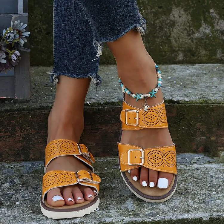 Women Mule Open Toe Sandals Summer Slides