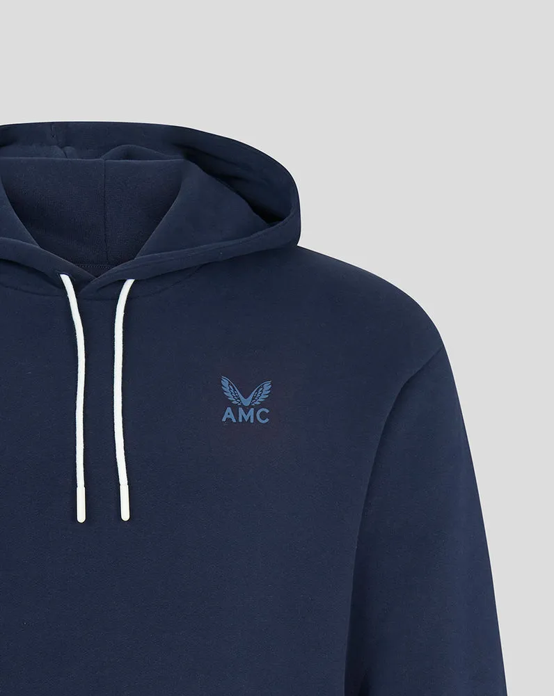 Women's AMC Court Print Hoodie - Navy, Tennis Court Print Hoodie for Women