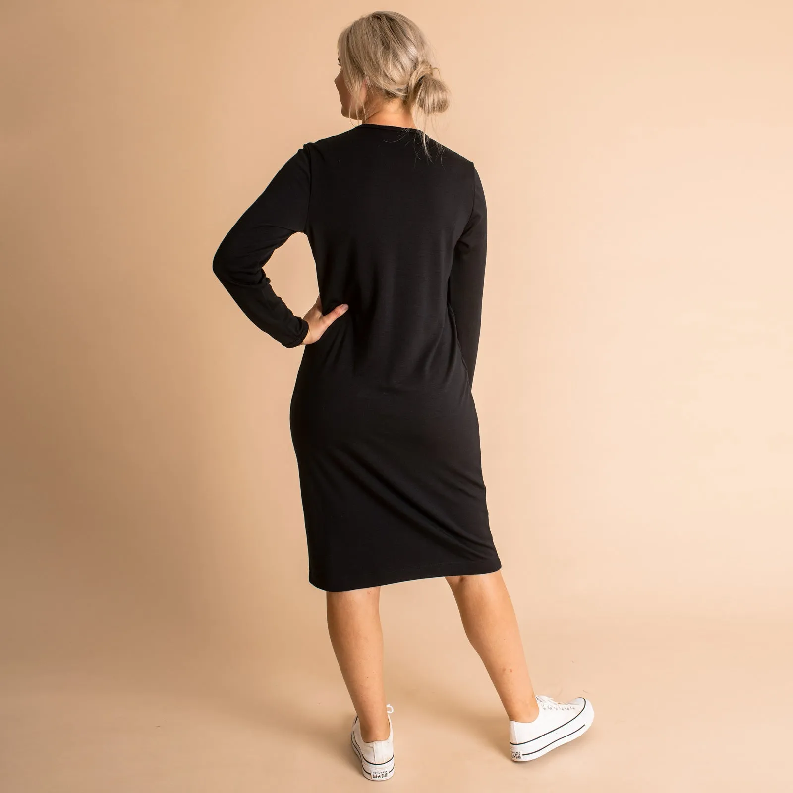 Womens Relaxed Fit Crew Neck Dress AW23