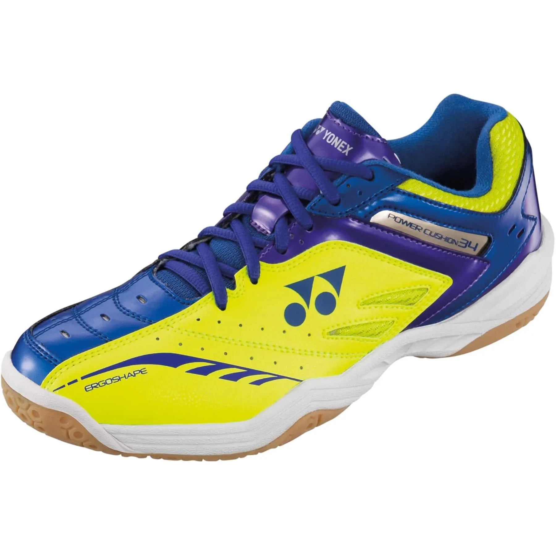 Yonex Power Cushion 34 Mens Badminton Shoes - Yellow / Blue UK 8.5